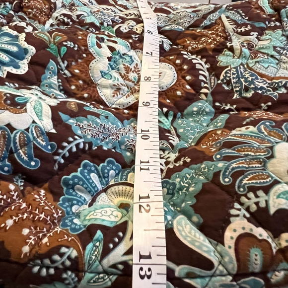 Vera Bradley Brown Blue Floral Travel Bag - Picture 3 of 5